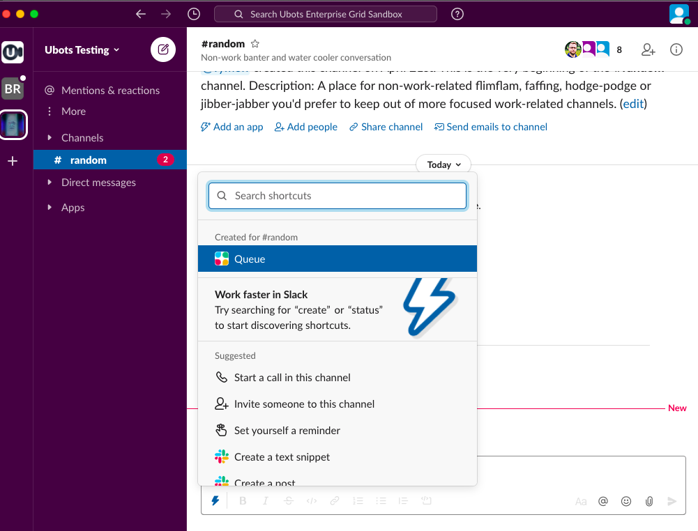 Select workflow from the list